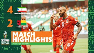 HIGHLIGHTS  Equatorial Guinea 🆚 GuineaBissau TotalEnergiesAFCON2023  MD2 Group A [upl. by Shir339]