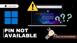 How to fix PIN not Available in Windows [upl. by Ahsaei559]