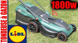 LIDL tondeuse à gazon électrique PARKSIDE PRM 1800 W A2 44 CM Electric Lawnmower ElektroRasenmäher [upl. by Nwahsauq]