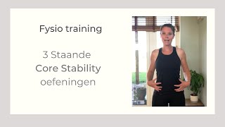 3 staande Core Stability oefeningen  Fysio training [upl. by Ycak]