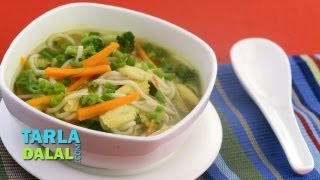 Lemon Grass Vegetable and Noodle Soup by Tarla Dalal [upl. by Silenay]