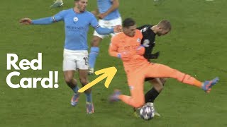 Ederson RED CARD Tackle vs Laimer amp Yellow Card for Timo Werner vs RB Leipzig vs Manchester City [upl. by Ecire404]