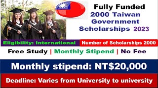 Taiwan Scholarships 2024  2000 scholarships  Application Procedure  Study in Taiwan [upl. by Suhpoelc]