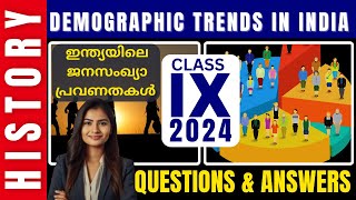 Class 9  History  Chapter 5  Demographic Trends in India  Questions amp Answers  KERALA SCERT [upl. by Nuahsad]