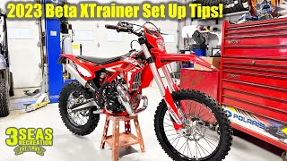 New 2023 amp 2024 Beta XTrainer 300 Motorcycle Set Up Tips brought to you by 3 Seas Recreation [upl. by Eugenius34]