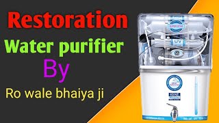 Restoration of RO system  Restoration of water purifier  Water purifier [upl. by Naugal]