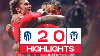 HIGHLIGHTS  Atlético de Madrid 20 Valencia [upl. by Manoff291]