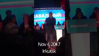 November 4 2017 Irkutsk Alexei Navalnys rally [upl. by Rabush]