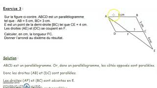 Correction des exercices sur le théorème de Thalès 4ème [upl. by Kleinstein]