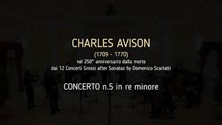 CHARLES AVISON 1709  1770 CONCERTO n5 in re minore  Largo Allegro Andante moderato Allegro [upl. by Annalee915]