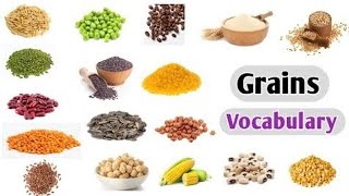 Grains Vocabulary Grains Seeds amp Cereals Name In English With Pictures foryou 1million [upl. by Annayar93]