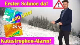 KatastrophenAlarm bis 400 Liter Regen Extremer Schneefall 2 m Schnee Nächste Woche über 25 °C [upl. by Hareehahs320]