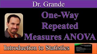 Introduction to OneWay Repeated Measures ANOVA WithinSubjects ANOVA [upl. by Cook]