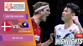 Viktor Axelsen DEN vs Lee Zii Jia MAS  F  Malaysia Masters 2024 [upl. by Joed]