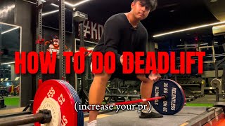 HOW TO DO DEADLIFT AND INCREASE YOUR STRENGTH IN DEADLIFT  FROM 100KG TO 200KG IN FEW WEEKS [upl. by Yraeg]