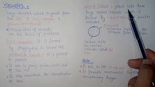 Vacuole Structure And Functions In Urdu Hindi  Federal amp KPK Board  Class 11 [upl. by Ethe268]