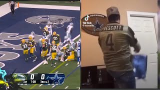 Cowboys fans react to Green Bay Packers game [upl. by Sparrow]