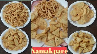 झटपट बनाए 4 तरह के नमकपारेEasy To Make 4 Types Of NamakpareNimkiSarika Kitchen Recipe [upl. by Eadwine29]