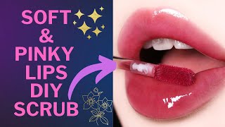 Achieve Soft Pink Lips 👄 With This Simple DIY Scrub 💋✨ [upl. by Merlina]