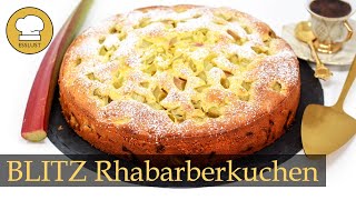 Schneller RHABARBERKUCHEN mit fruchtigsaftigem Teig [upl. by Beatriz]