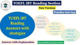 TOEFL iBT Reading Test 35  Answer with Explanation strategies how to answer and get score 3030 [upl. by Gersham]