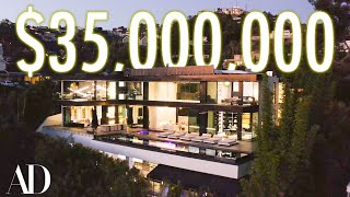 Inside a 35M Hollywood Mansion With a 2 Level GlassBottomed Pool  On The Market [upl. by Ahsya]