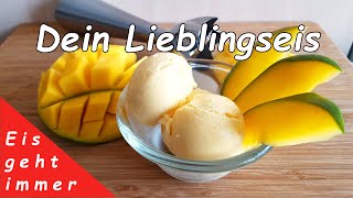 Schnelles Joghurteis selber machen ohne Eismaschine 👉 Mango Joghurt Eis [upl. by Anertac]