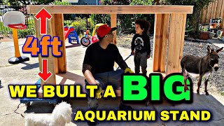 WE BUILT A BIG AQUARIUM STAND 225 GALLON TURTLE TANK STAND [upl. by Bowra]