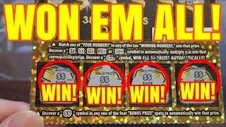 WOW WE WON EVERY BONUS PRIZE ON 30 SCRATCHER [upl. by Sajovich]