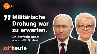 Putin bedroht Finnland Wie ernst ist die Lage Interview mit NATOStrategin  ZDFheute live [upl. by Yevi]