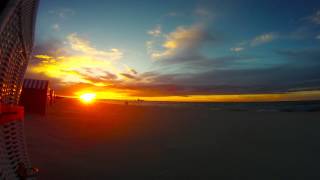 Time lapse sunset Usedom island beach Zinnowitz baltic sea [upl. by Hendry]