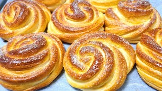 Пуховые булочки Сахарные плюшки  Down buns Sugar buns [upl. by Ahsia]