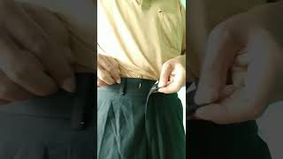 tutorial to reduce the waist in trousers without sewing shorts [upl. by Aonian]