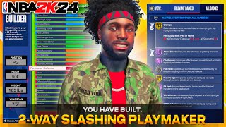 THE BEST 6’7 “2WAY SLASHING PLAYMAKER” BUILD on NBA 2K24 • THIS BUILD IS UNSTOPPABLE 🔥 [upl. by Cassandry]