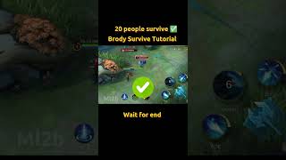 Brody Survive Tutorial Mobile legends ml2b mlbb brody shorts tutorialmlbb [upl. by Onfroi]