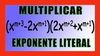 ✅👉 Multiplicacion de Polinomios con EXPONENTES LITERALES [upl. by Pietra]