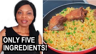 Cook with Me 5Ingredient Nigerian Fried Rice  Flo Chinyere [upl. by Esilana599]