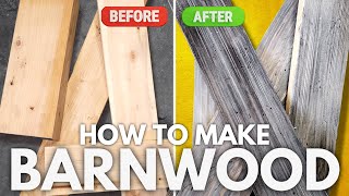 How To Make Your Own Barnwood and Age Wood EASY Techniques [upl. by Mojgan580]