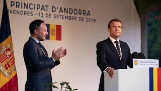 Andorre  Discours du Président de la République en sa qualité de coprince aux Andorrans [upl. by Bat]