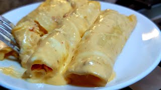 Creamy Chipotle ENCHILADAS are so easy to make  Easy Chipotle Cream Sauce Recipe [upl. by Nimrahc]