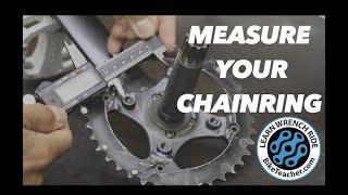 How to measure chainring holes for replacement Use BCD and or bolt to bolt [upl. by Lavina92]