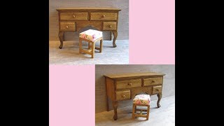 112th Scale Dressing Table amp Stool Tutorial [upl. by Eeuqram79]