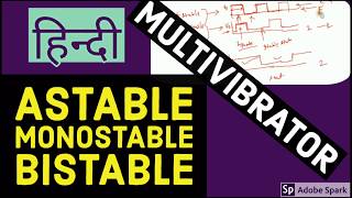 MULTIVIBRATOR IN HINDI ASTABLE MULTIVIBRATOR BISTABLE MULTIVIBRATOR AND MONOSTABLE MULTIVIBRATOR [upl. by Mages]