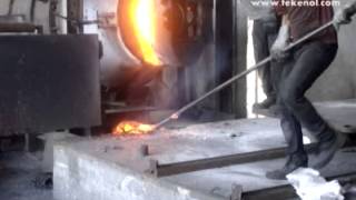 Copper Reverberatory Furnace Anode Casting [upl. by Nifled408]