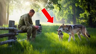 Wilczyca oddała swoje szczenię mężczyźnie i zaczęła płakać Potem on zrobił coś szokującego [upl. by Inaej]