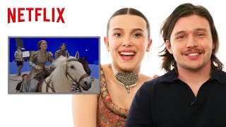 Millie Bobby Brown and Nick Robinson were Riding Fake Horses  Damsel  Netflix [upl. by Lopes]