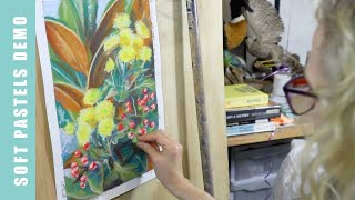 Soft Pastel Sketch of flowers  Timelapse demonstration [upl. by Ursola]