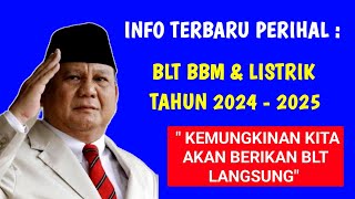 INFO TERBARU BLT BBM amp LISTRIK HARI INI  BLT BBM BLT LPG [upl. by Sherry]