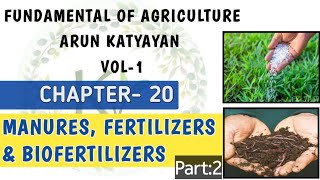 Manures Fertilizers amp Biofertilizers  Chapter20 Part2  Fundamental of Agriculture Vol1 [upl. by Einalem519]