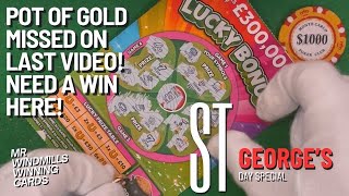 MISSED LUCKY PRIZE LUCKY BONUS NATIONAL LOTTERY SCRATCH CARD IS IT A DUD AGAIN ANGRY REACTION [upl. by Elenahc214]